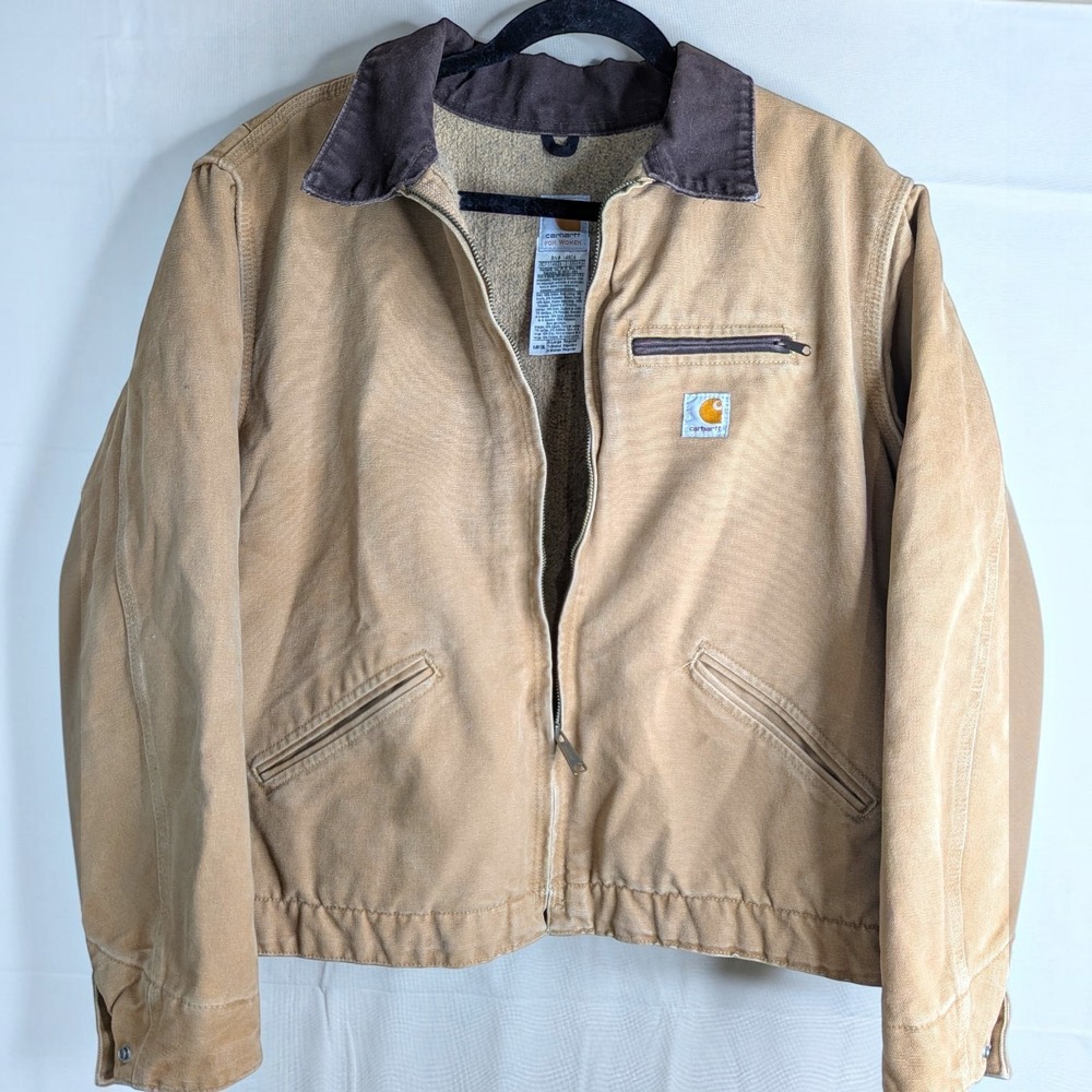Vintage Carhartt Blanket Lined Detroit Jacket WJ097 CML Women's Grunge XL XLarge